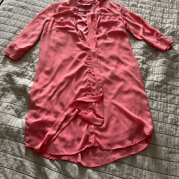 New York & Company Dresses & Skirts - New York & Company tshirt dress, peach/pink, size M